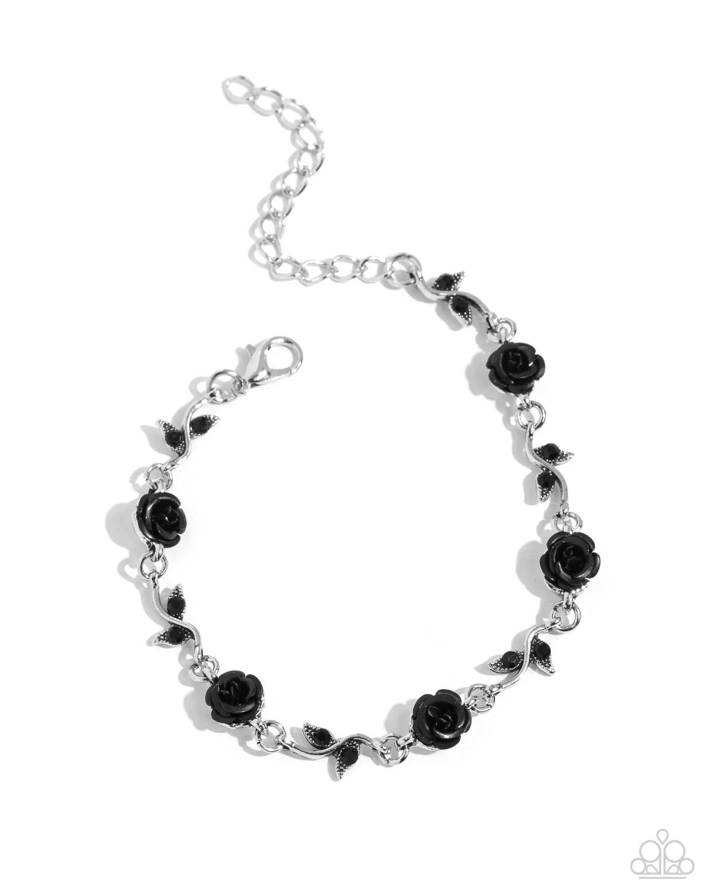 Roses Supposes - Black Clasp Bracelet - Paparazzi Accessories