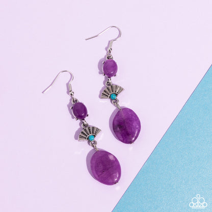 Creative Cascade - Purple Fishhook Earrings - Paparazzi Accessories