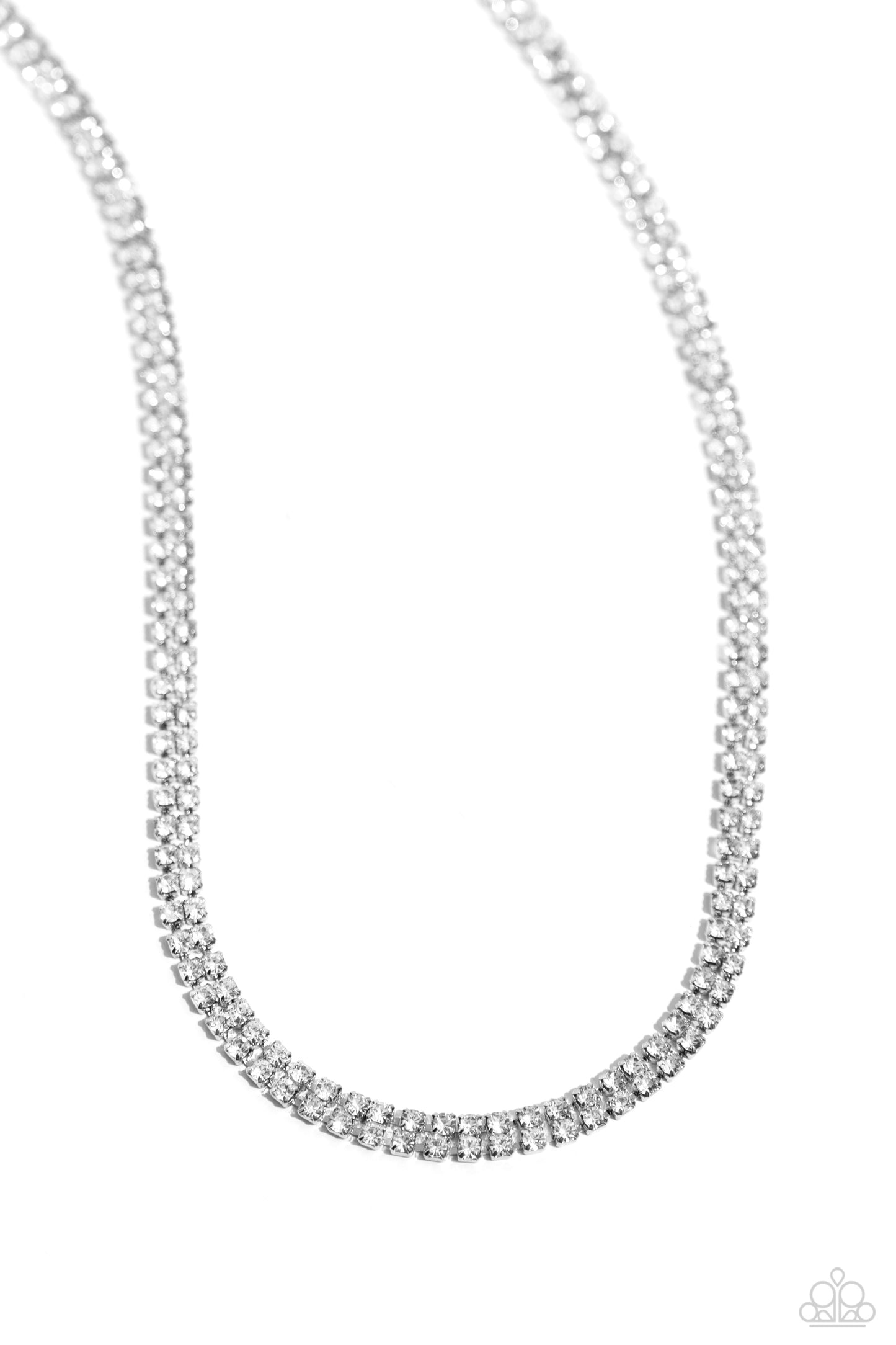 Dazzling Declaration - White Necklace - Paparazzi Accessories