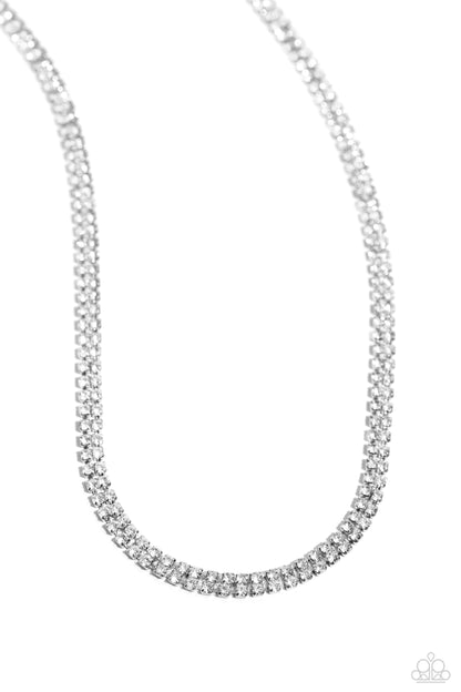 Dazzling Declaration - White Necklace - Paparazzi Accessories