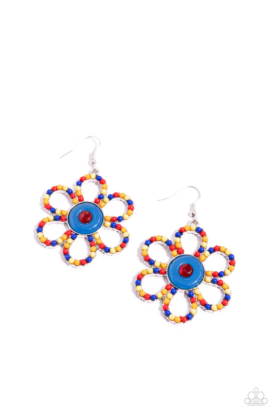 FLOWER Forward - Red Seed Bead Fishhook Earrings - Paparazzi Accessories