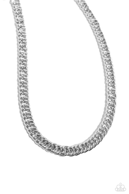 Industrial Ideology - Silver Chain Necklace - Paparazzi Accessories