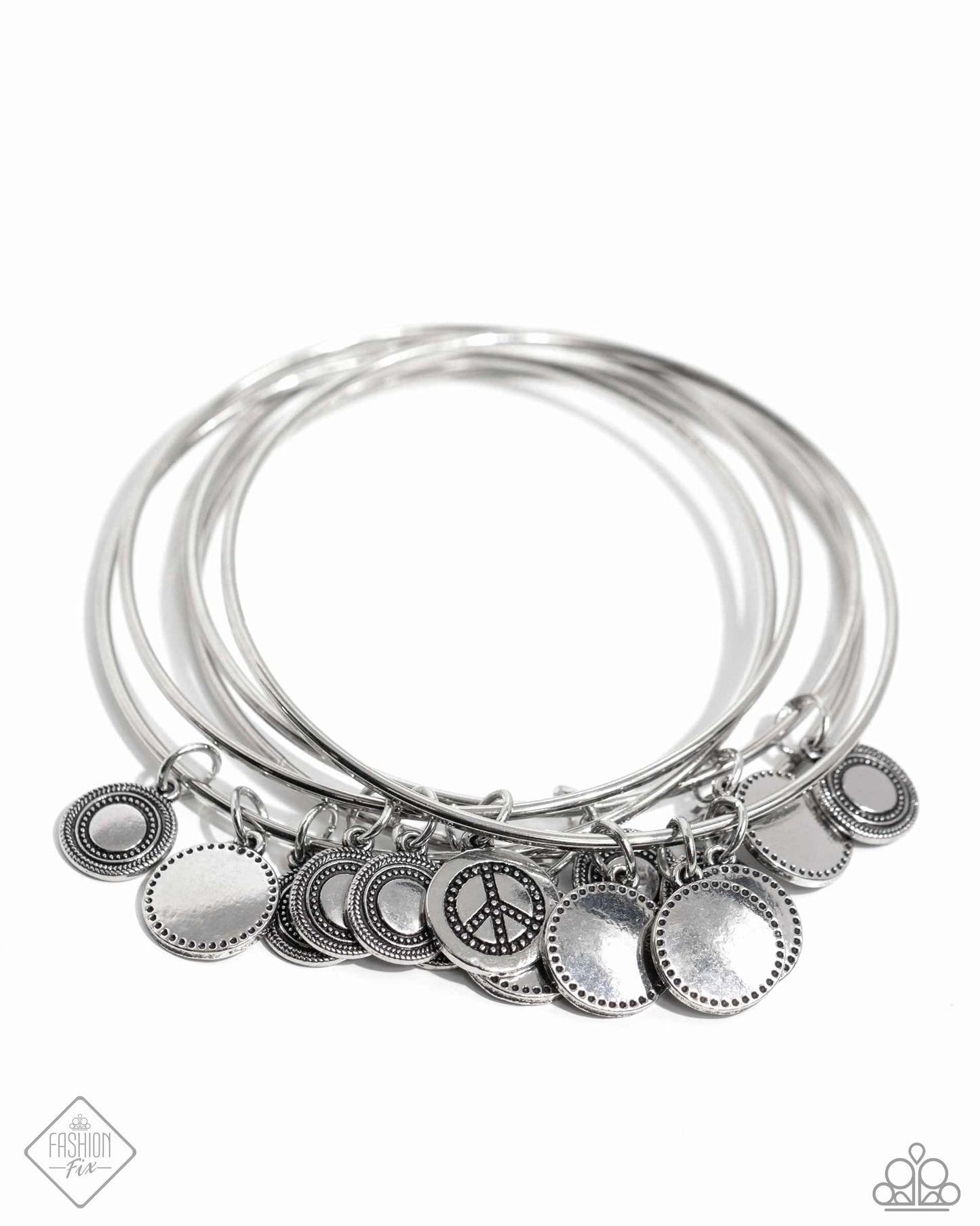 My Interest is Piqued - Silver Bangle Bracelets - Paparazzi Accessories