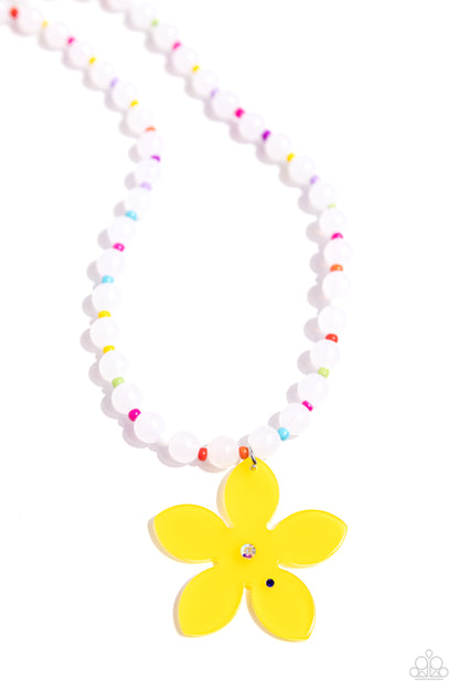 Nostalgic Novelty - Yellow Necklace - Paparazzi Accessories