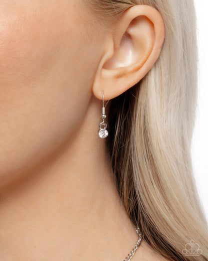 Opera Enthusiast - White Pearl Pendant Necklace - Paparazzi Accessories