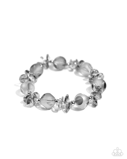 Lets Start at the FAIRY Beginning - Silver Stretchy Bracelet - Paparazzi Accessories