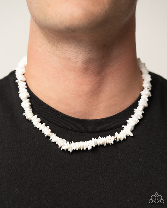 On A SHELL-ular Level - White Urban Necklace - Paparazzi Accessories