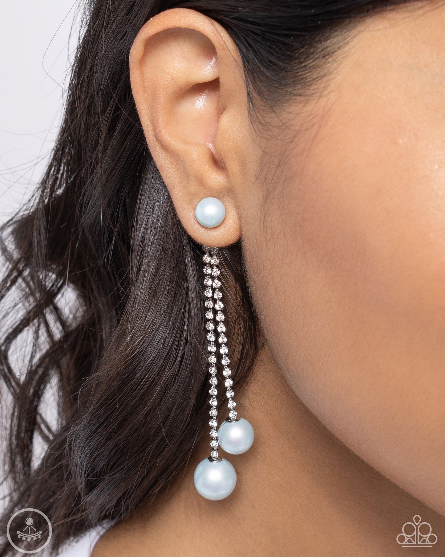 Give Us A PEARL! - Blue Double-sided Post Earrings - Paparazzi Accessories