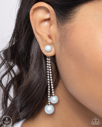 Give Us A PEARL! - Blue Double-sided Post Earrings - Paparazzi Accessories