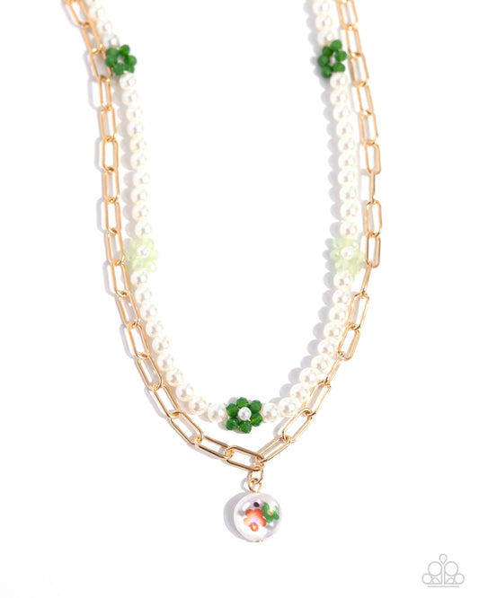 Painted Pageantry - Green Necklace - Paparazzi Accessories