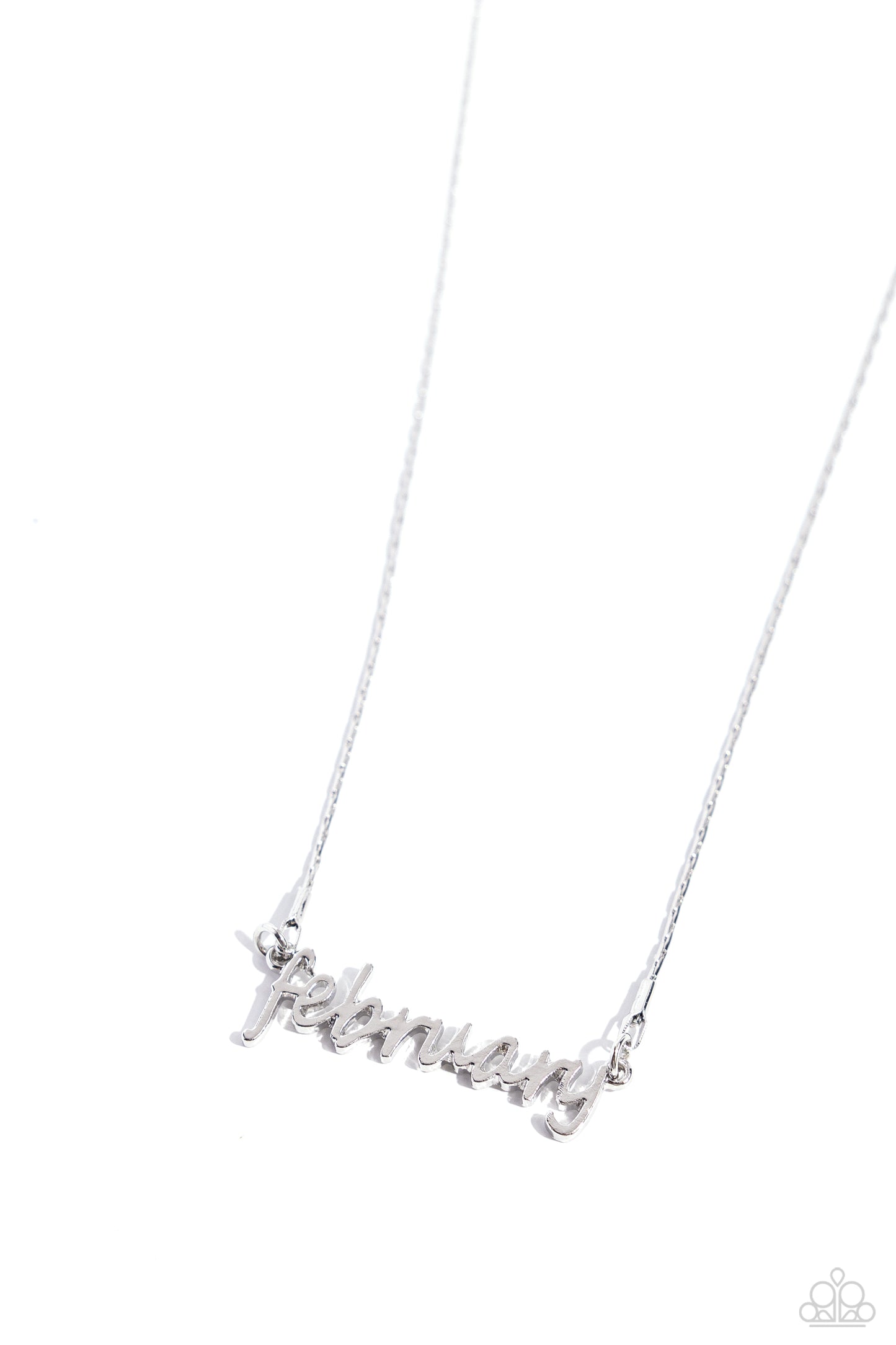Birth Month Bling - February - Silver Necklace - Paparazzi Accessories