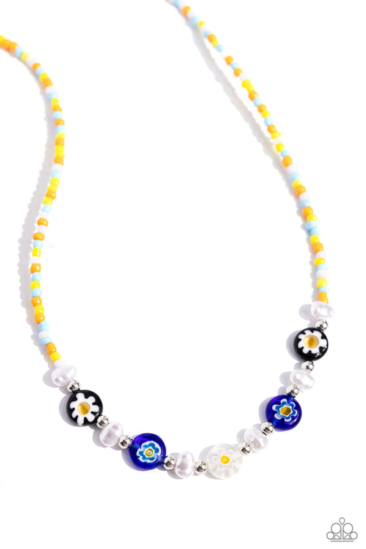Trendy Tutor - Yellow Seed Bead Necklace - Paparazzi Accessories