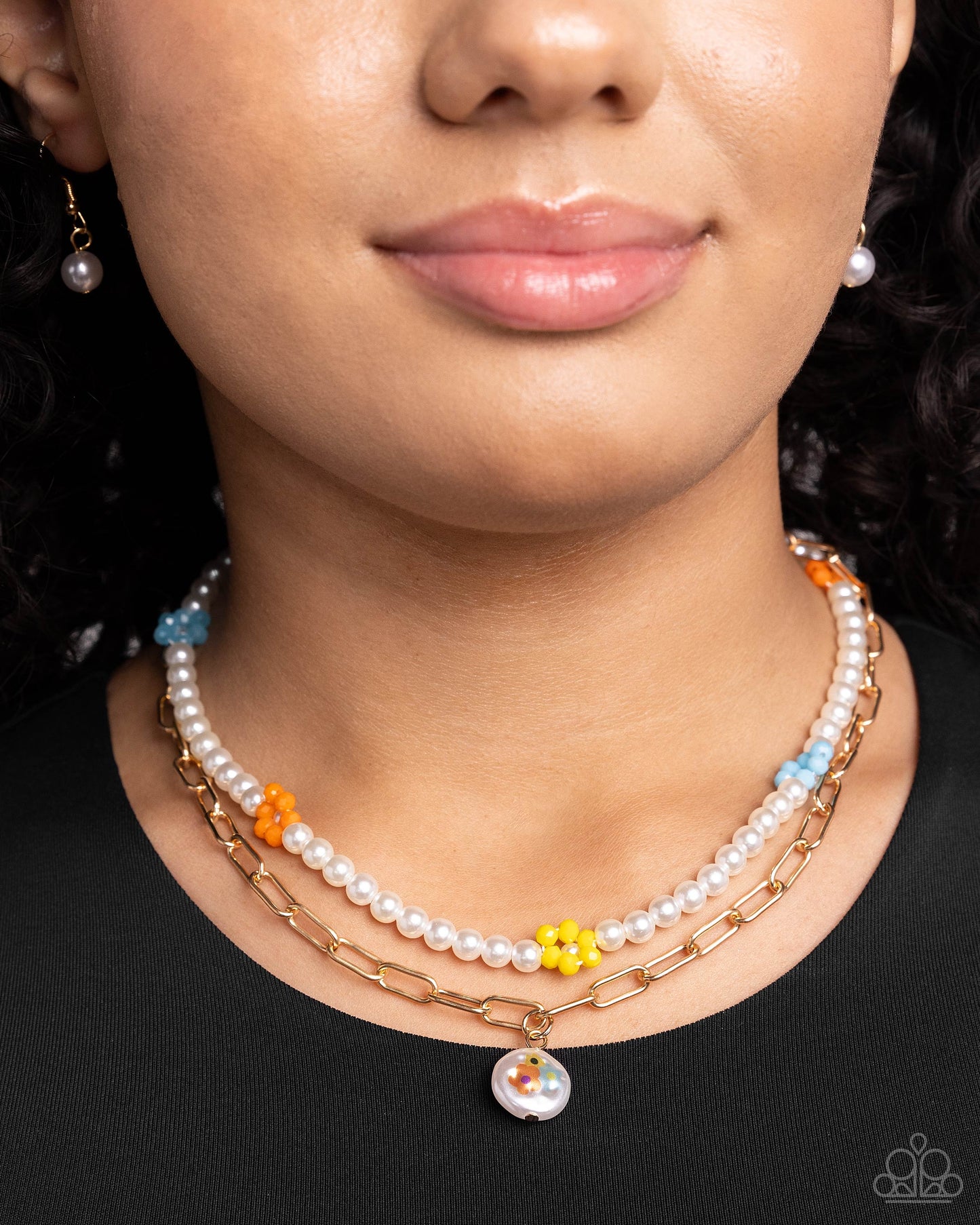 Painted Pageantry - Multi Beaded Gold Layered Necklace - Paparazzi Accessories