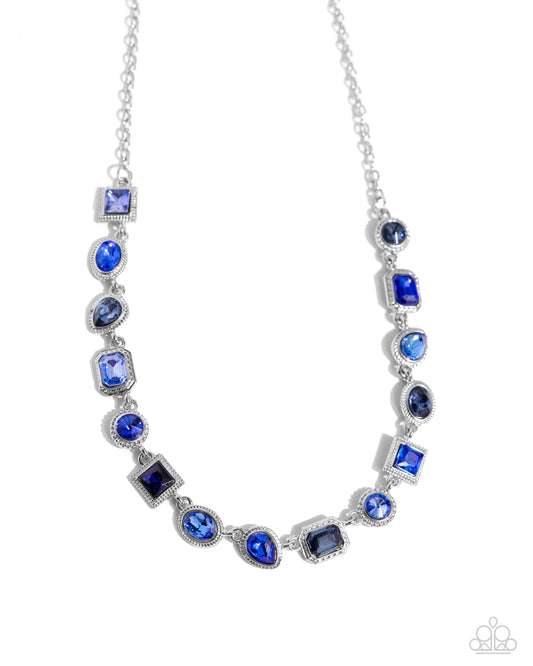 Gallery Glam - Blue Necklace - Paparazzi Accessories