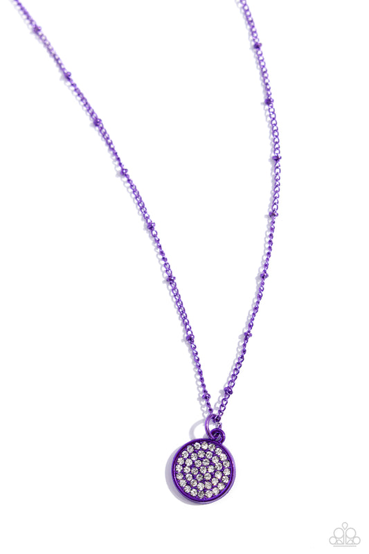 Bejeweled Basic - Purple Dipped Metal Necklace - Paparazzi Accessories