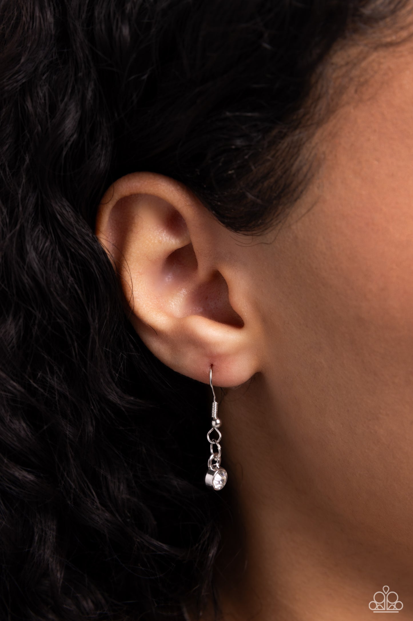 Pronged Premiere - White Solitaire Rhinestone Necklace - Paparazzi Aceesories