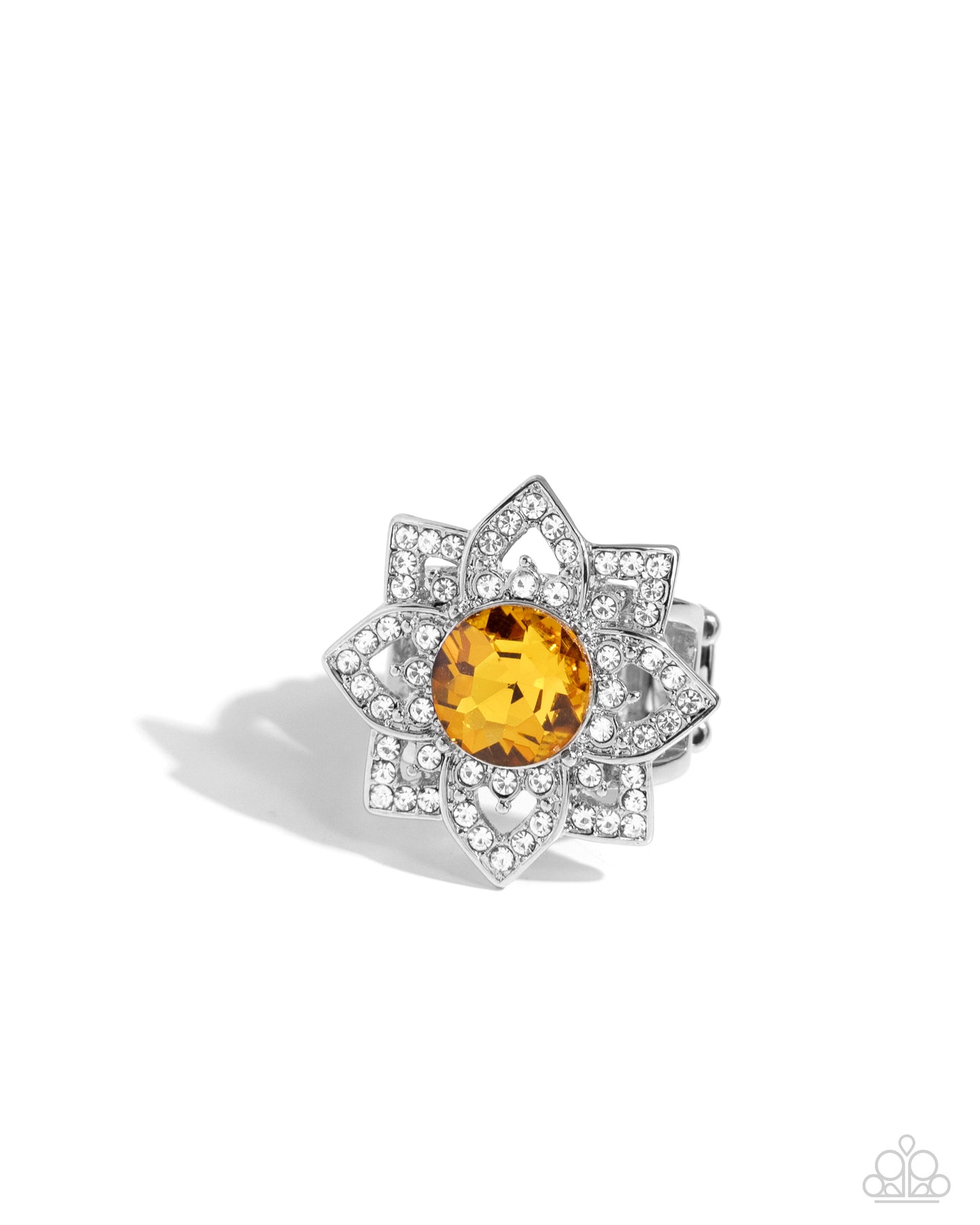Pleasant Petals - Yellow Ring - Paparazzi Accessories