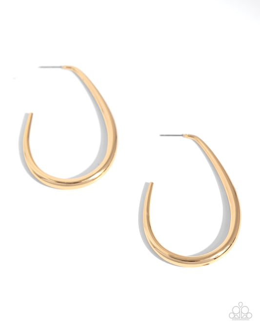 Exclusive Element - Gold Hoop Earrings - Paparazzi Accessories