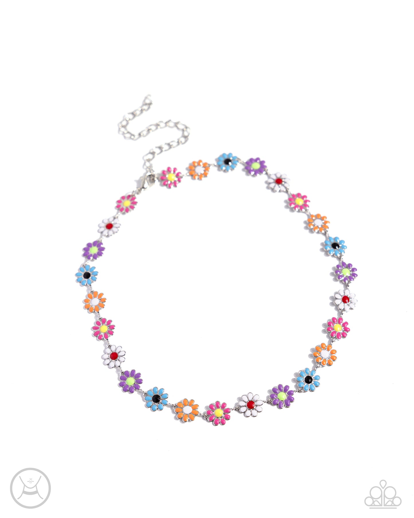 Floral Falsetto - Multi Choker Necklace - Paparazzi Accessories
