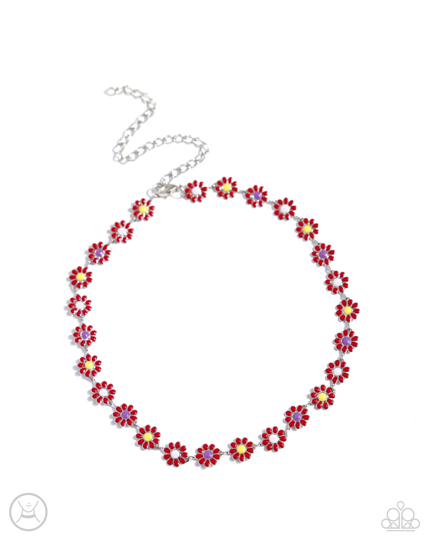 Floral Falsetto - Red Choker Necklace - Paparazzi Accessories
