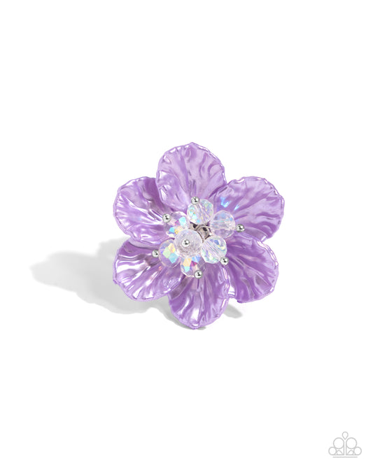 Petal Pact - Purple Ring - Paparazzi Accessories