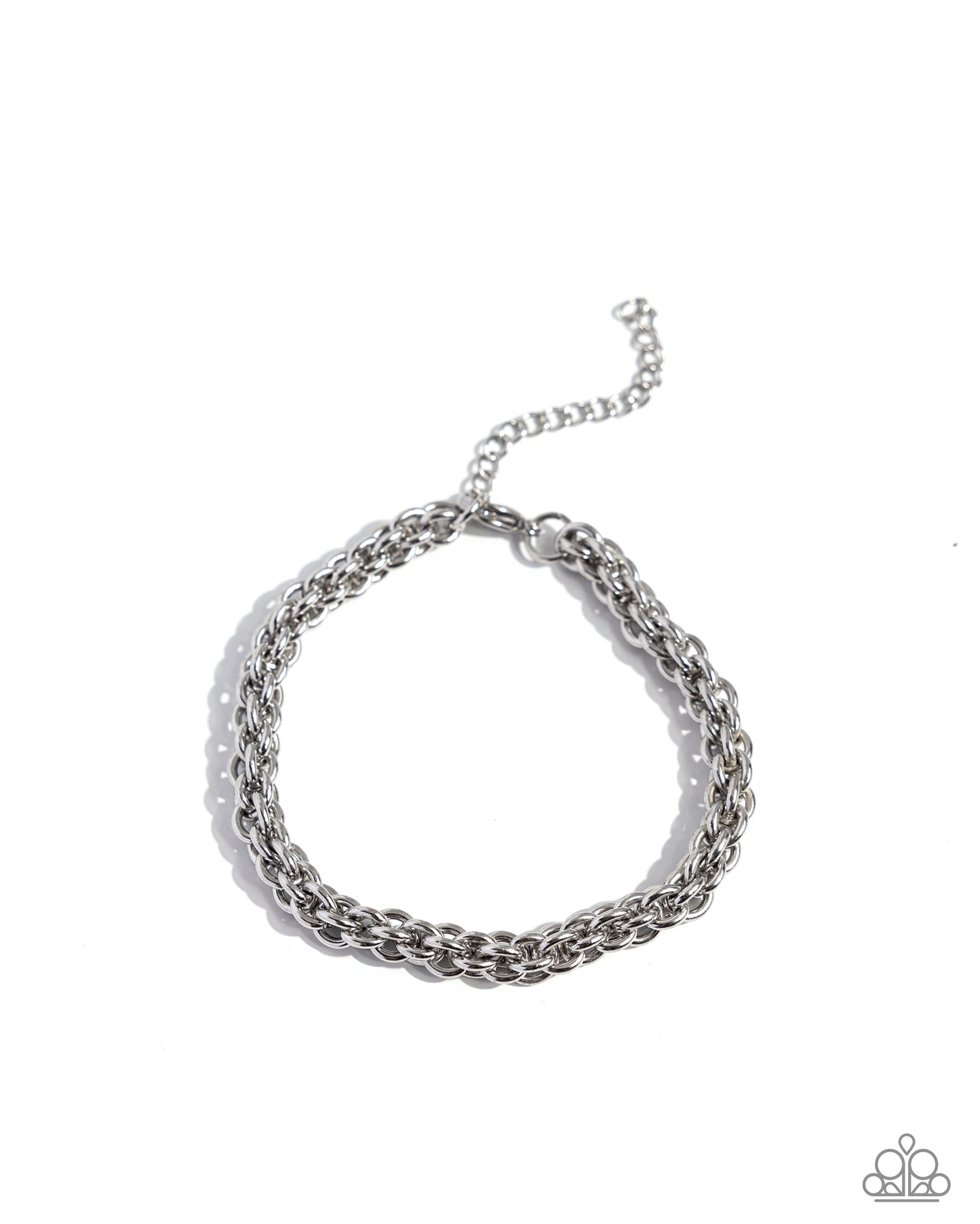 Boldly Braided - Silver Urban Clasp Bracelet - Paparazzi Accessories