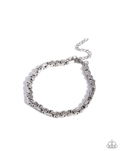 Interlocked Industry - Silver Urban Clasp Bracelet - Paparazzi Accessories