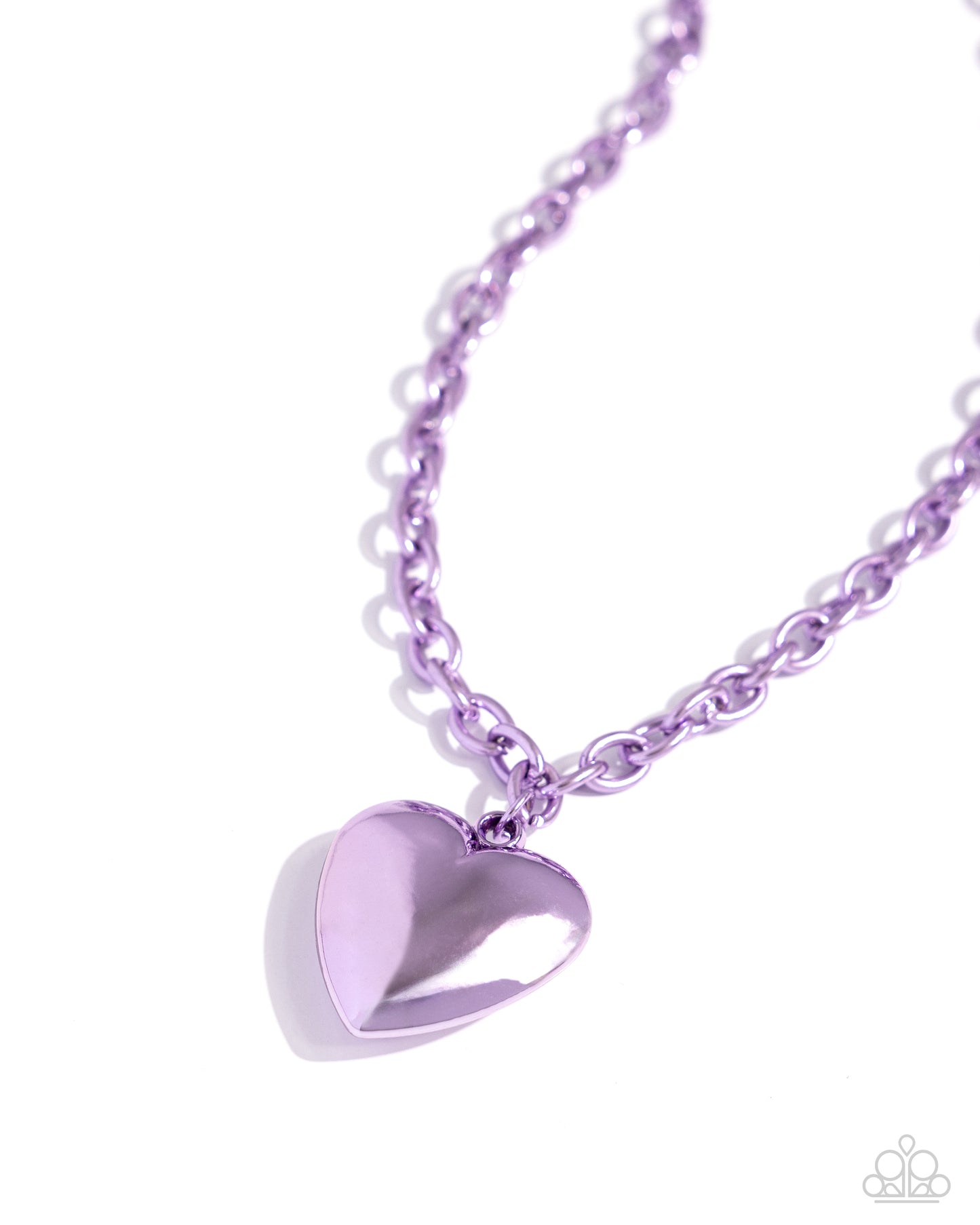 Loving Luxury - Purple Dipped Metal Heart Pendant Necklace - Paparazzi Accessories