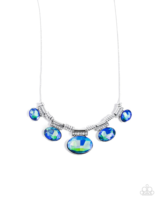 Socialite Status - Green UV Shimmer Necklace - Paparazzi Accessories