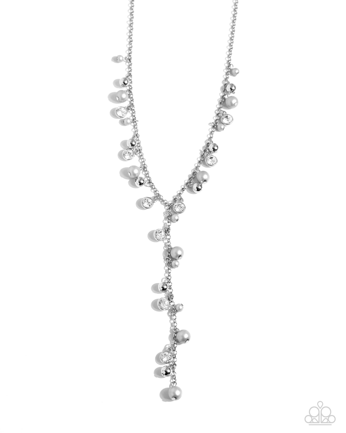 Noble Notion - Silver Pearl Necklace - Paparazzi Accessories