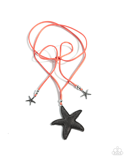 Starfish Sentiment - Orange Necklace - Paparazzi Accessories