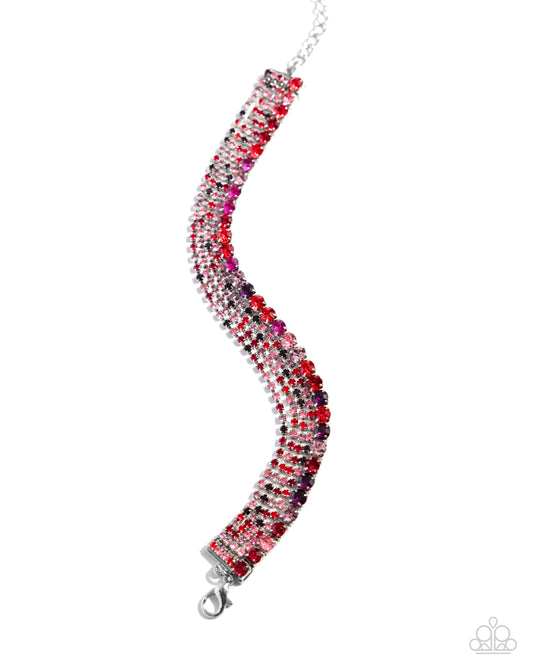 Serendipitous Strands - Red Clasp Bracelet - Paparazzi Accessories