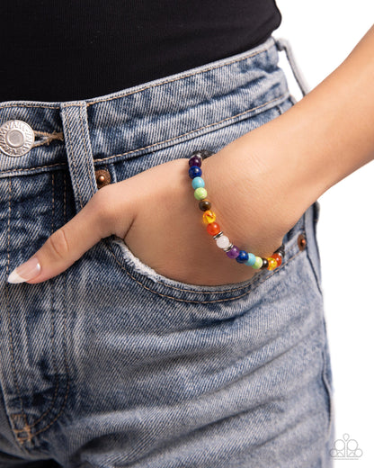 LAVA Will Find a Way - Multi Stretchy Bracelet - Paparazzi Accessories
