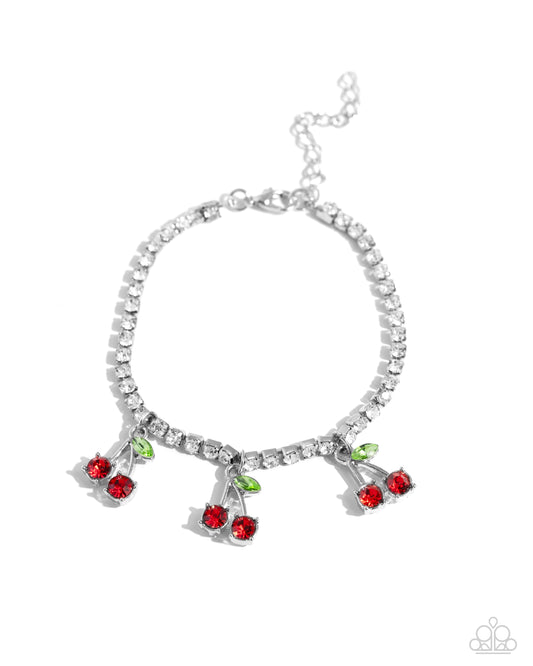 Candid Cherries - Red Clasp Bracelet - Paparazzi Accessories