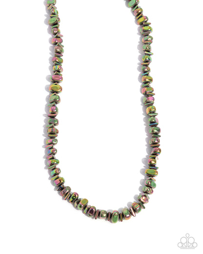 Urban Union - Multi Oil Spill Urban Necklace - Paparazzi Accessories