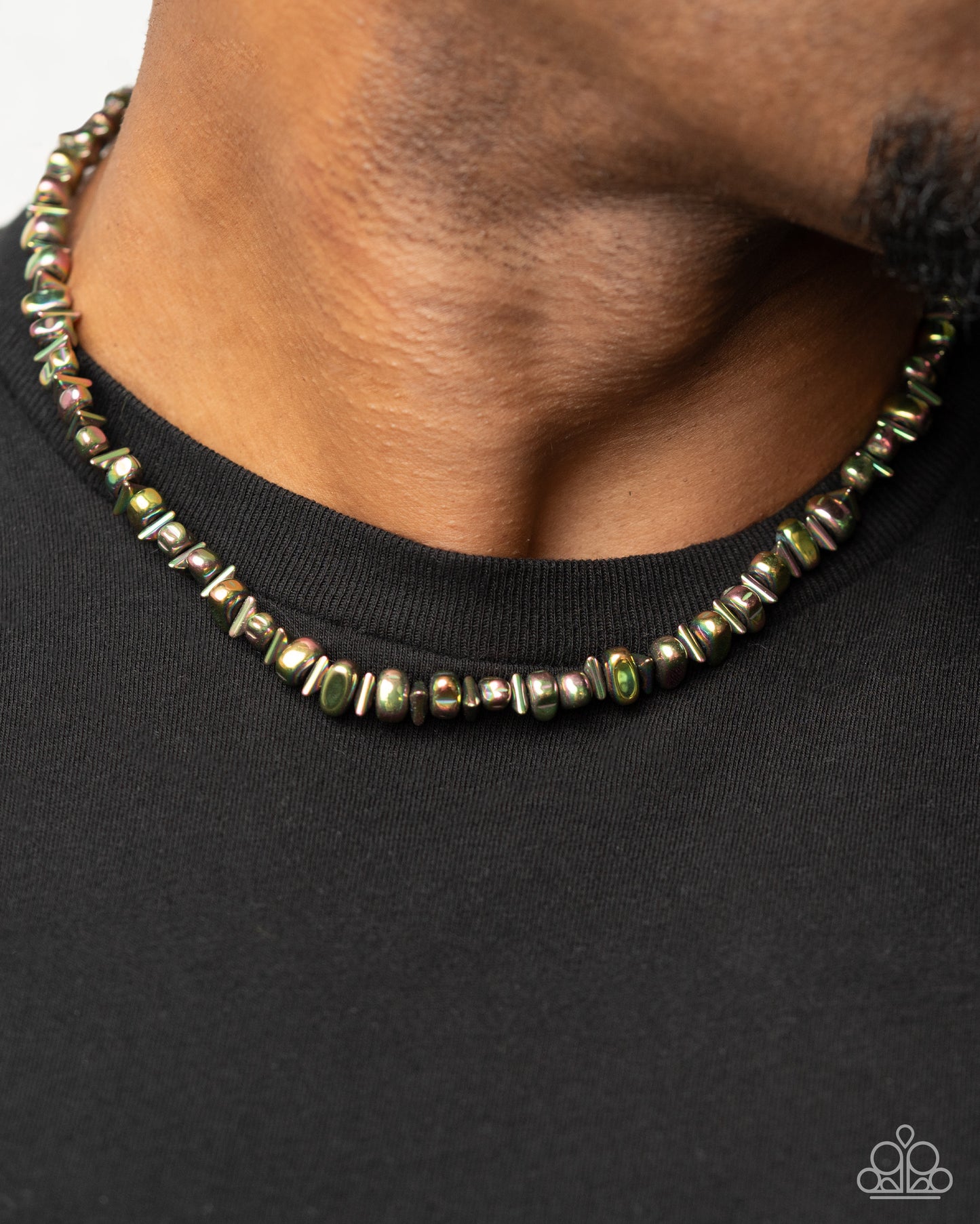 Urban Union - Multi Oil Spill Urban Necklace - Paparazzi Accessories