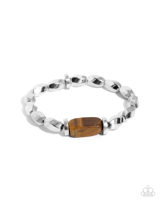 Musings Melody - Brown Tiger's Eye Stone Urban Stretchy Bracelet - Paparazzi Accessories