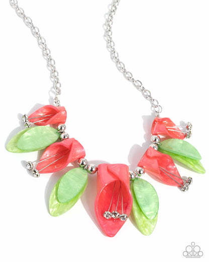 Garden Gaze - Multi Acrylic Necklace - Life of the Party Exclusive - Paparazzi Accessories