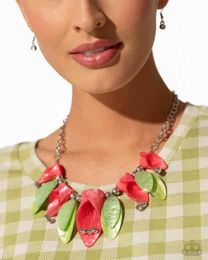 Garden Gaze - Multi Acrylic Necklace - Life of the Party Exclusive - Paparazzi Accessories