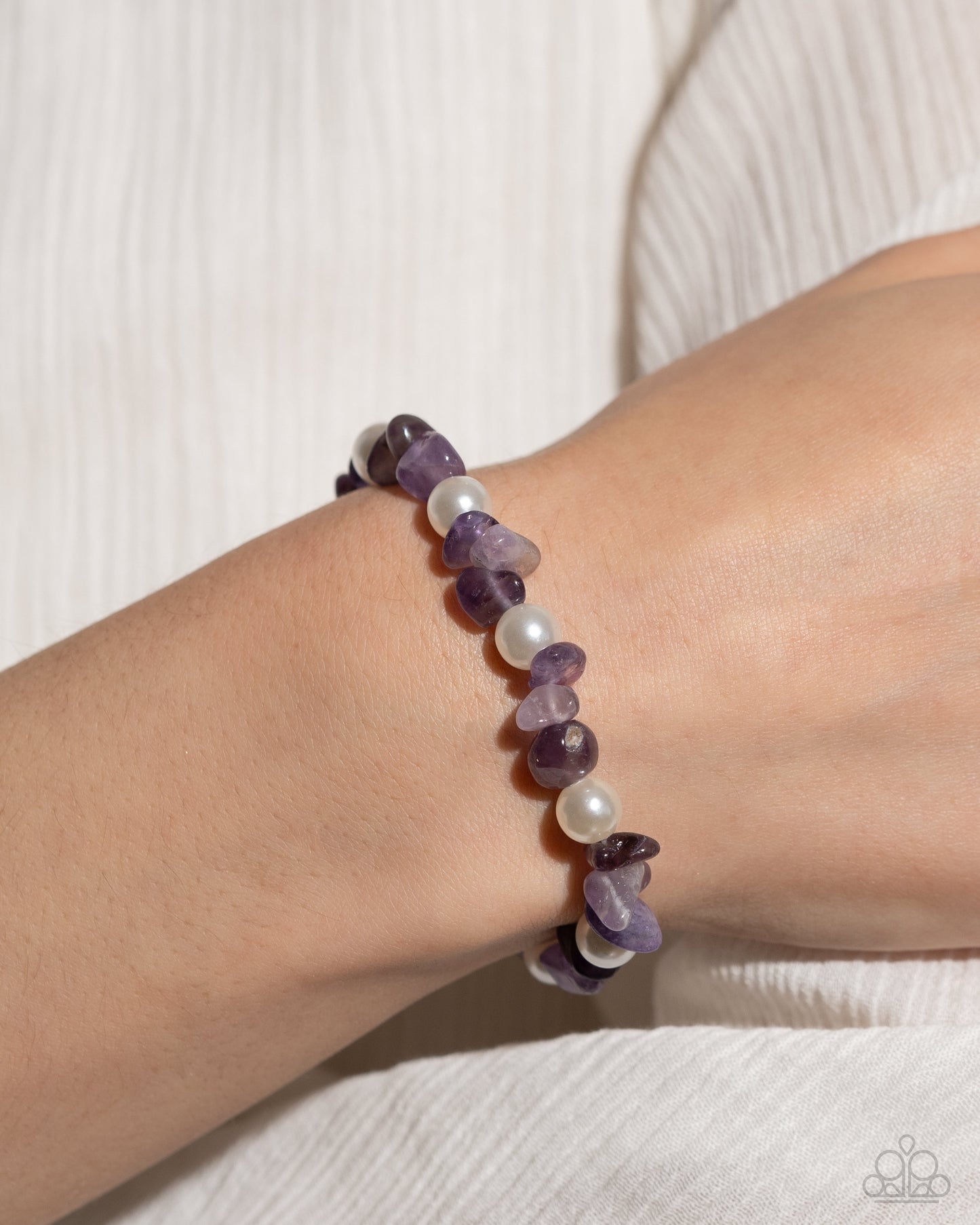 Robust Refinement - Purple Stretchy Bracelet - Paparazzi Accessories