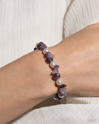 Robust Refinement - Purple Stretchy Bracelet - Paparazzi Accessories