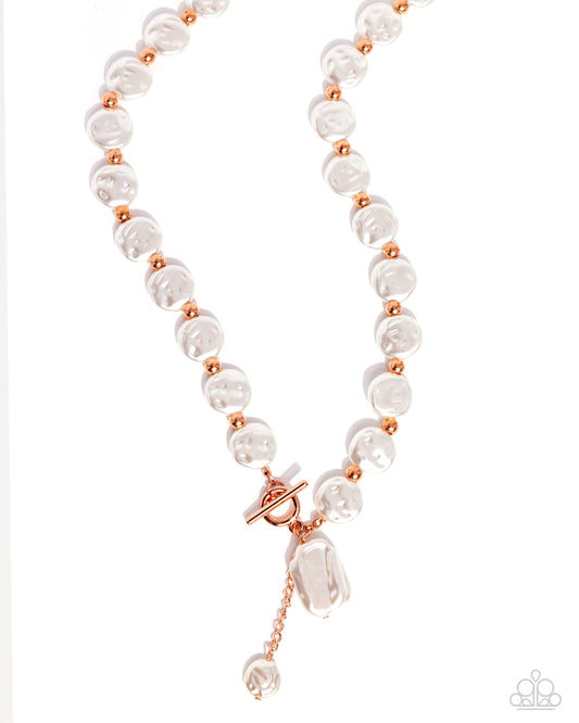 Beaming Baroque - Copper Necklace - Paparazzi Accessories