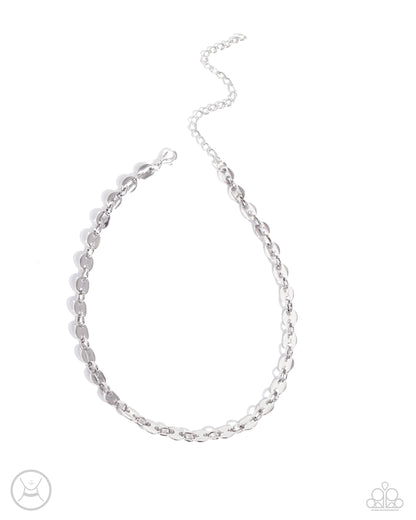 Abstract Advocate - Silver Choker Necklace - Paparazzi Accessories