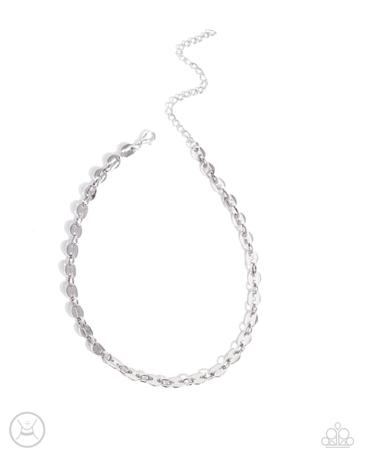 Abstract Advocate - Silver Choker Necklace - Paparazzi Accessories
