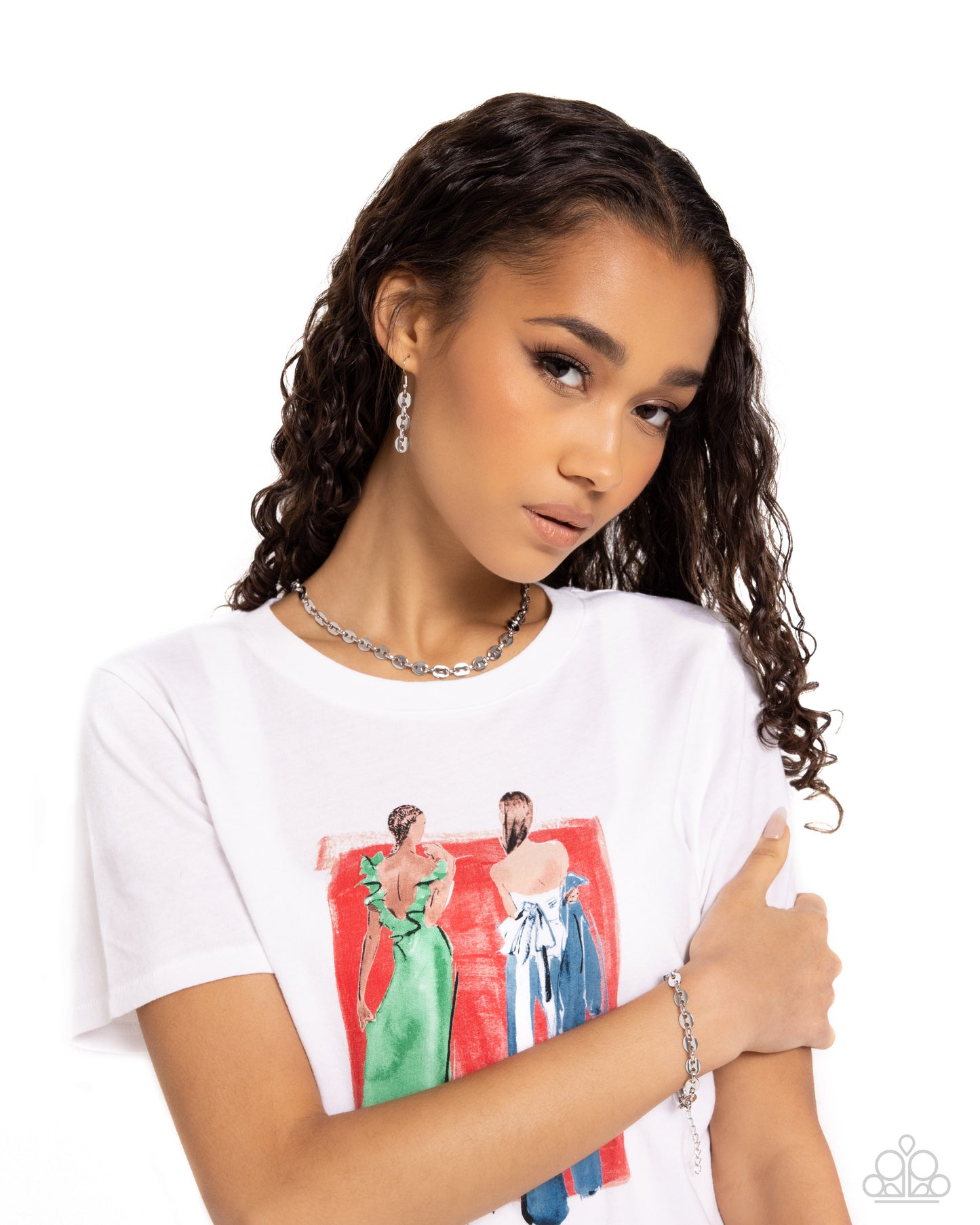 Abstract Advocate - Silver Choker Necklace - Paparazzi Accessories