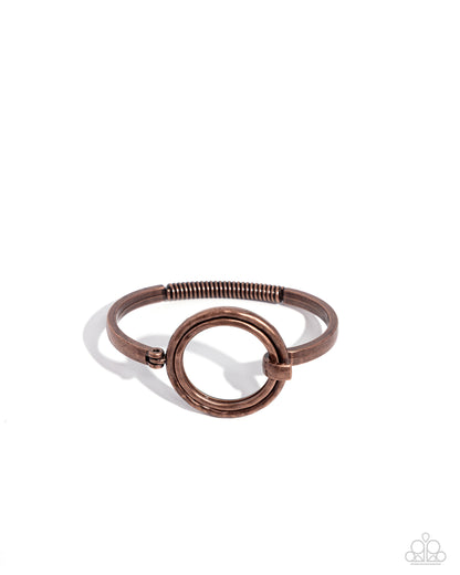 Rustic Review - Copper Hook and Eye Closure Bracelet - Paparazzi Accessories