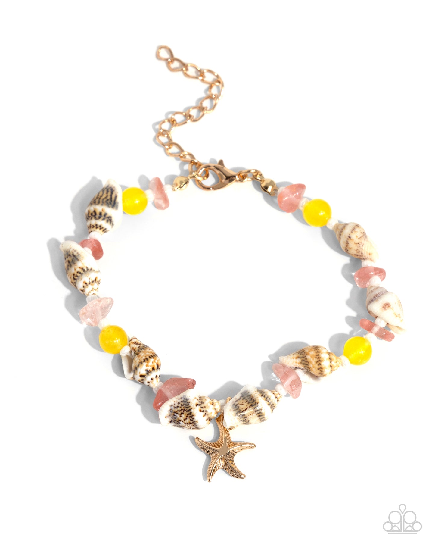 SAND-sational Statement - Multi Seashell Clasp Bracelet - Paparazzi Accessories