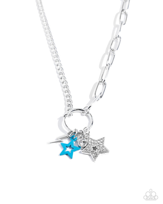 Stellar Sighting - Blue Necklace - Paparazzi Accessories