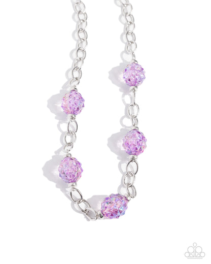 Gentle Glass - Purple Necklace - Paparazzi Accessories