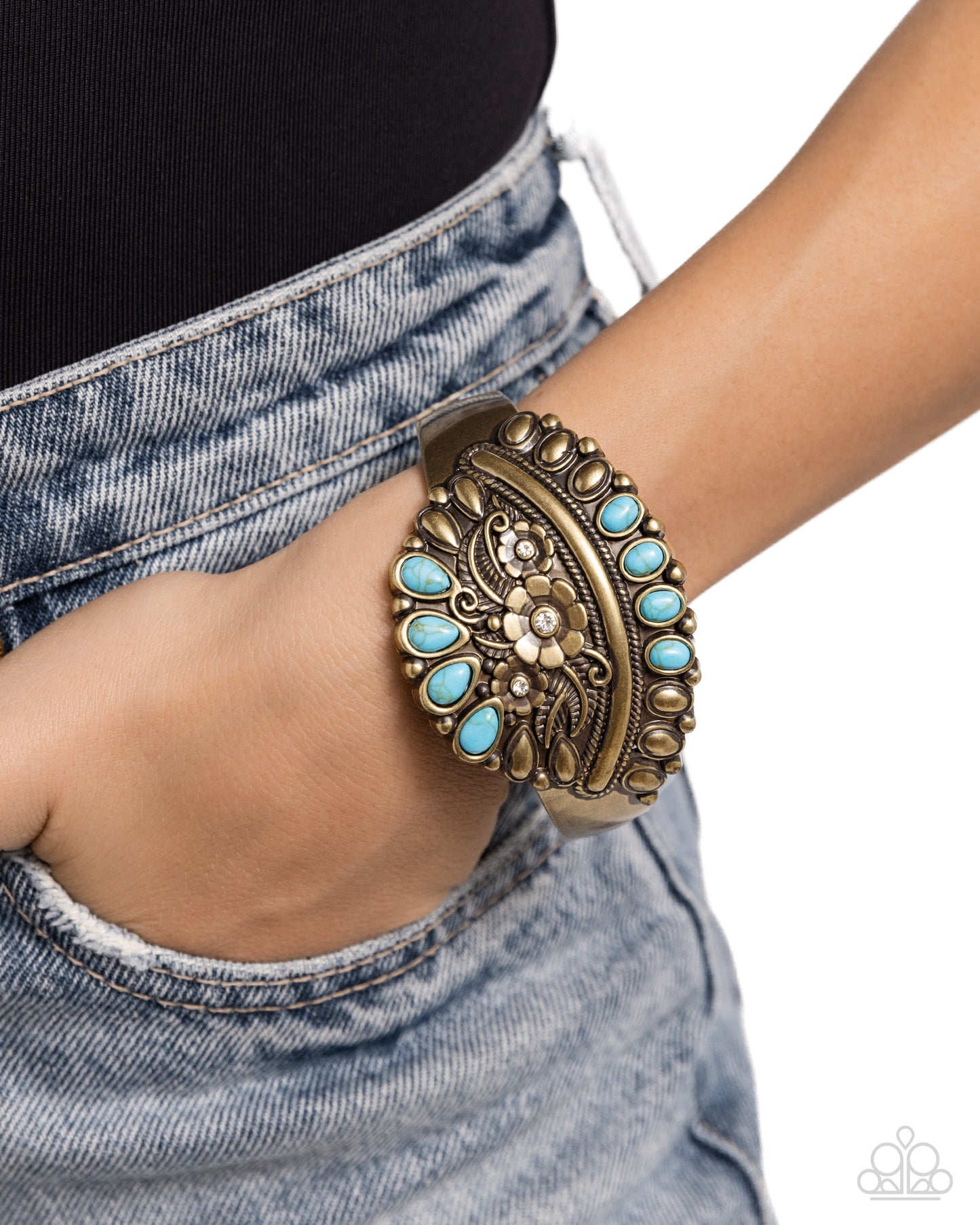 Artisan Age - Brass Hinge Bracelet - Paparazzi Accessories